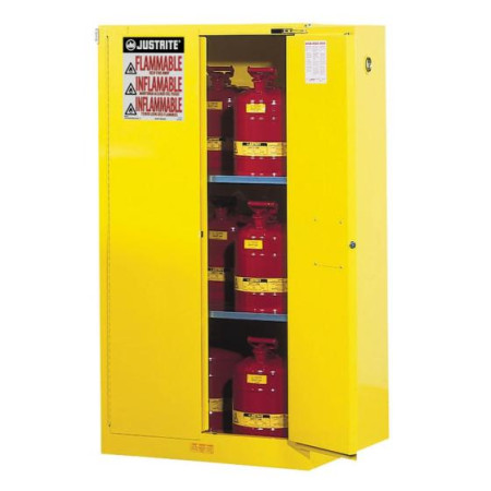 Armoire de sécurité pour produits inflammables, Capacité 227 litres. Armoire de sécurité pour produits inflammables, Capacité 227 litres.