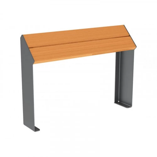 Banc assis-debout en bois et acier