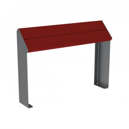 Banc assis-debout en bois et acier Banc assis-debout en bois et acier