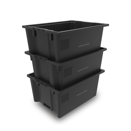 Bac plastique plein 800 x 600 emboîtable 78% Bac plastique plein 800 x 600 emboîtable 78%