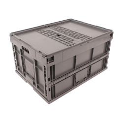 Bac pliable 800 x 600 avec couvercle