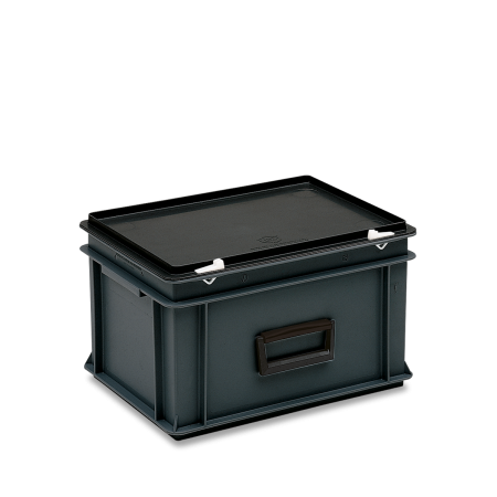 Bac Europe ESD 400 x 300 avec couvercle Bac Europe ESD 400 x 300 avec couvercle