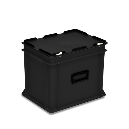 Bac Europe ESD 400 x 300 avec couvercle Bac Europe ESD 400 x 300 avec couvercle