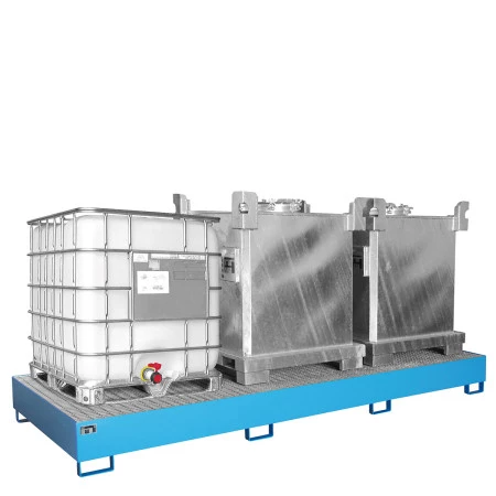 Bac rétention Marque Bauer -  Capacité de stockage 3 IBC