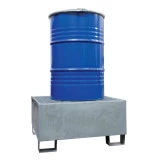 Bac de rétention conique en acier galvanisé à froid - Stockage 1 fût debout 220 litres. Bac de rétention conique en acier galvanisé à froid - Stockage 1 fût debout 220 litres.