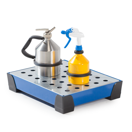 Bac de rétention acier revêtement époxy pour petits récipients Bac de rétention acier revêtement époxy pour petits récipients