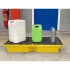 Bac de rétention 70 litres jaune. Support 3 bidons Bac de rétention 70 litres jaune. Support 3 bidons