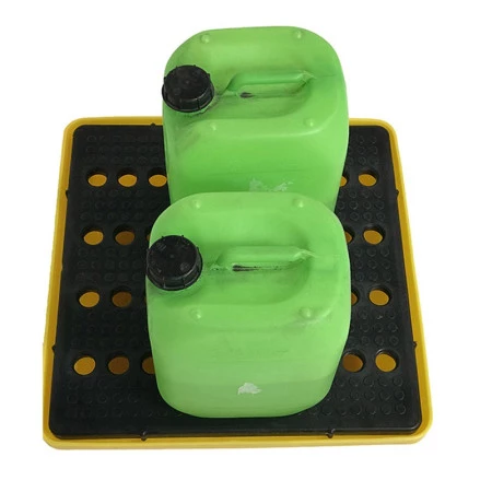 Bac de rétention 30 litres jaune. Support 2 bidons Bac de rétention 30 litres jaune. Support 2 bidons