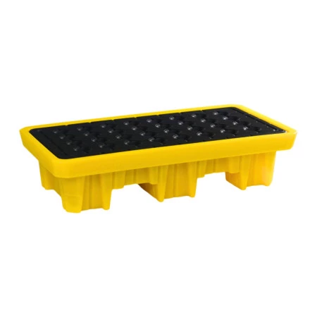 Système de rétention plastique pour fûts de produits chimiques avec grille de drainage Système de rétention plastique pour fûts de produits chimiques avec grille de drainage