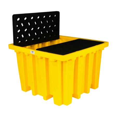 Bac de rétention PEHD pour cubitainer avec protection anti-déversement industrielle Bac de rétention PEHD pour cubitainer avec protection anti-déversement industrielle