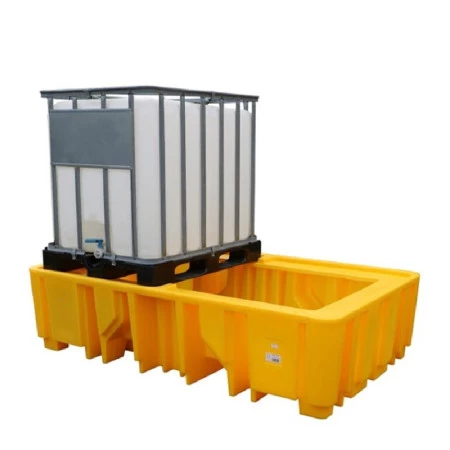 Bac de rétention plastique 1238l sans caillebotis - 2 IBC Bac de rétention plastique 1238l sans caillebotis - 2 IBC