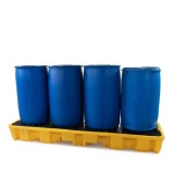 Bac de rétention plastique 235l en ligne - 4 fûts alignés Bac de rétention plastique 235l en ligne - 4 fûts alignés
