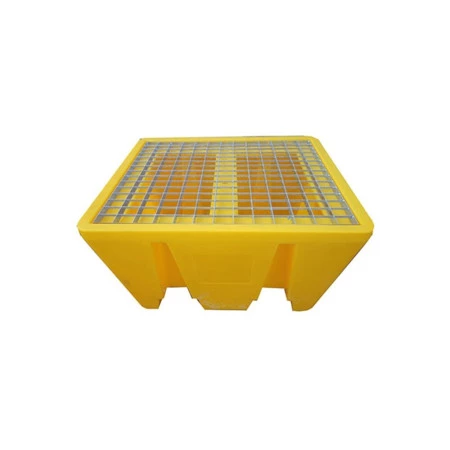 Capacité de rétention de 240L avec caillebotis en acier galvanisé à chaud Capacité de rétention de 240L avec caillebotis en acier galvanisé à chaud