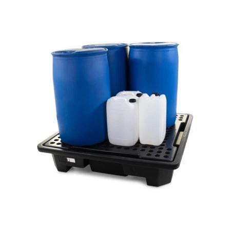 Bac de rétention plastique 249l empilable - 4 fûts Bac de rétention plastique 249l empilable - 4 fûts