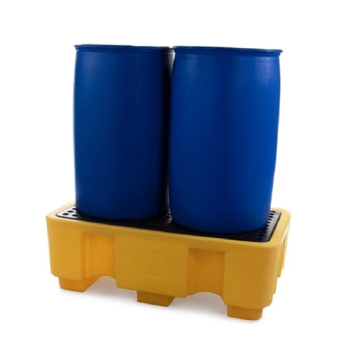 Bac de rétention plastique 250l - 2 fûts