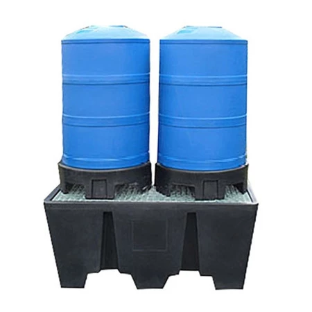 Bac de rétention plastique 300l empilable - 2 fûts Bac de rétention plastique 300l empilable - 2 fûts