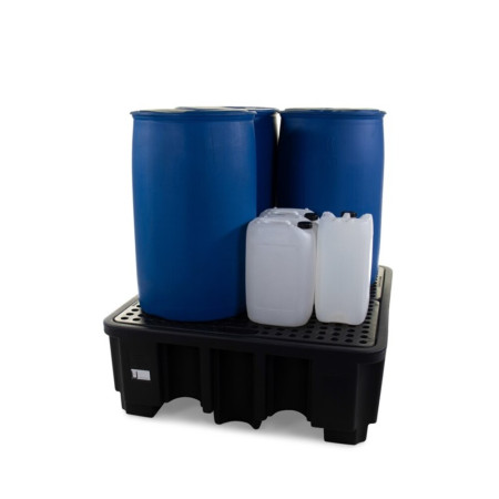 Bac de rétention plastique 485l - 4 fûts Bac de rétention plastique 485l - 4 fûts