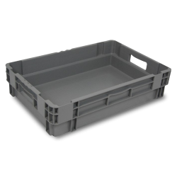 Bac plastique plein 600 x 400 emboîtable 50%