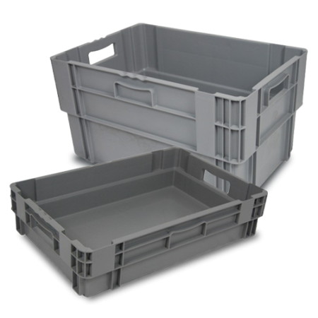 Bac plastique plein 600 x 400 emboîtable 50%