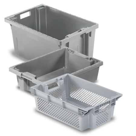 Bac plastique plein 600 x 400 emboîtable 70%