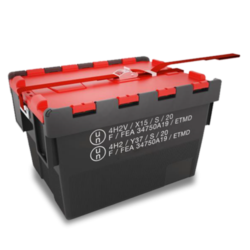 Bac navette 400 x 300 avec couvercle - certifié UN
