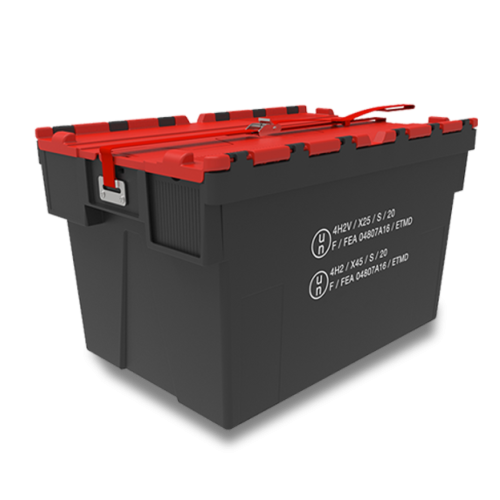 Bac navette 600 x 400 avec couvercle - certifié UN 65L