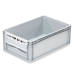 BAC DE MANUTENTION POLYPROPYLÈNE GERBABLE NORME EUROPE - 20L - CHARGE MAXI 20KG FOND RENFORCÉ