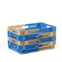 Bac plastique 600 x 400 bicolore emboîtable 50% ajouré