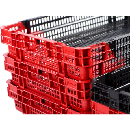 Bac plastique 600 x 400 bicolore emboîtable 50% ajouré Bac plastique 600 x 400 bicolore emboîtable 50% ajouré