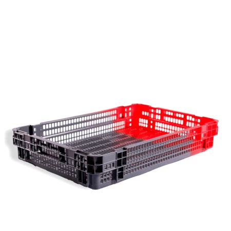 Bac plastique 600 x 400 bicolore emboîtable 50% ajouré Bac plastique 600 x 400 bicolore emboîtable 50% ajouré