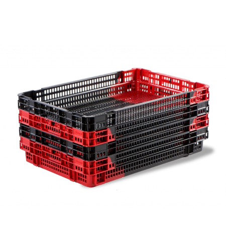 Bac plastique 600 x 400 bicolore emboîtable 50% ajouré Bac plastique 600 x 400 bicolore emboîtable 50% ajouré