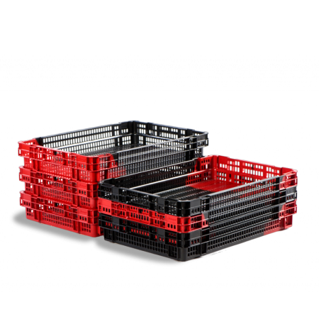 Bac plastique 600 x 400 bicolore emboîtable 50% ajouré Bac plastique 600 x 400 bicolore emboîtable 50% ajouré