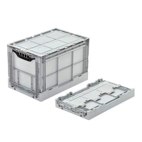 Bac Europe pliable plein avec couvercle 600 x 400 Bac Europe pliable plein avec couvercle 600 x 400