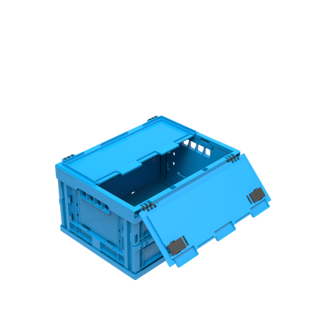 Lot de 10 Bacs Europe 400 x 300 pliable avec couvercle