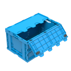 Lot de 10 Bacs Europe 600 x 400 pliable avec couvercle