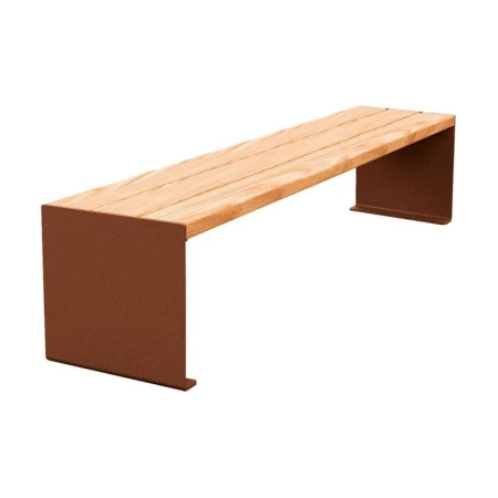 Banc extérieur moderne acier et bois