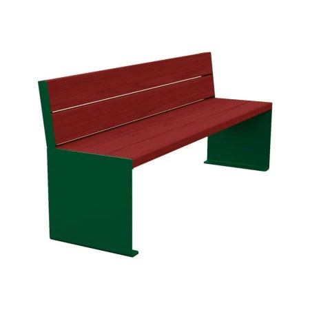 Banc extérieur moderne acier et bois