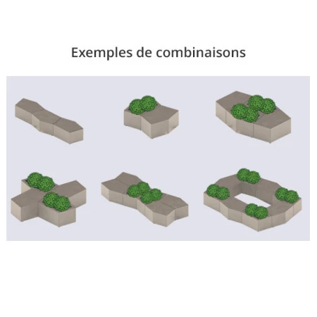 Exemples de combinaisons de bancs Le Caire Exemples de combinaisons de bancs Le Caire