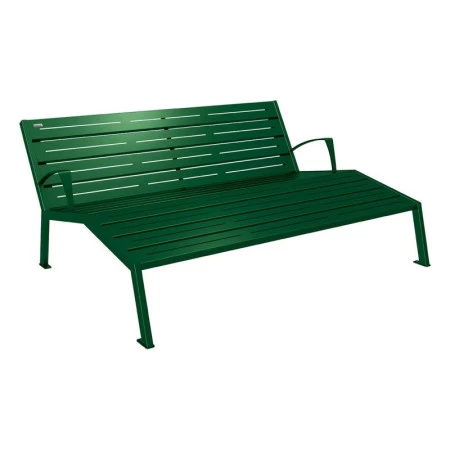 Chaise longue urbaine en acier