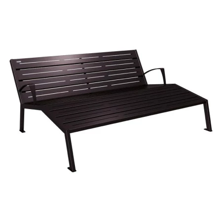 Chaise longue urbaine en acier Chaise longue urbaine en acier
