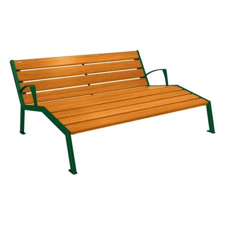 Chaise longue urbaine en bois