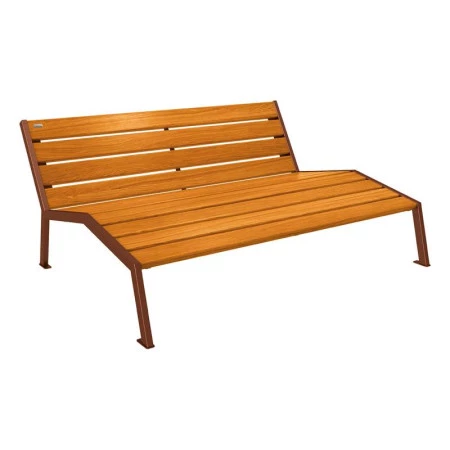 Chaise longue urbaine en bois Chaise longue urbaine en bois