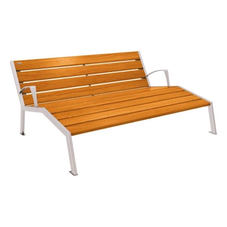 Chaise longue urbaine en bois Chaise longue urbaine en bois