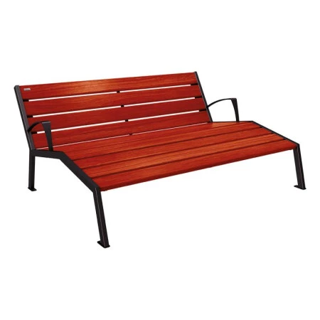 Chaise longue urbaine en bois Chaise longue urbaine en bois