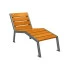 Chaise longue urbaine en bois Chaise longue urbaine en bois