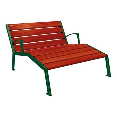 Chaise longue urbaine en bois Chaise longue urbaine en bois