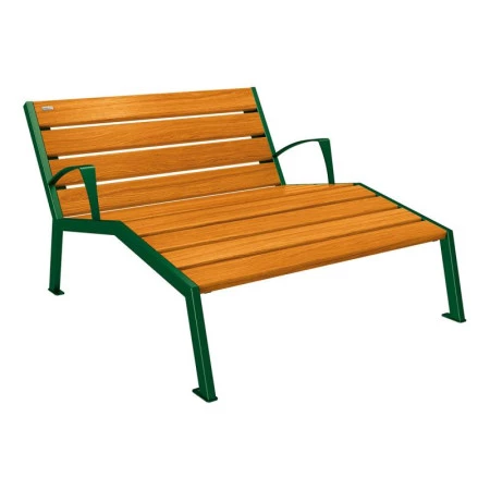 Chaise longue urbaine en bois Chaise longue urbaine en bois
