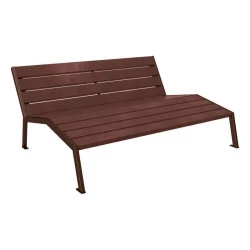 Chaise longue urbaine en plastique recyclé