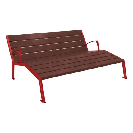Chaise longue urbaine en plastique recyclé Chaise longue urbaine en plastique recyclé