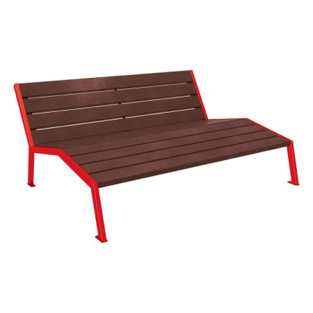Chaise longue urbaine en plastique recyclé Chaise longue urbaine en plastique recyclé